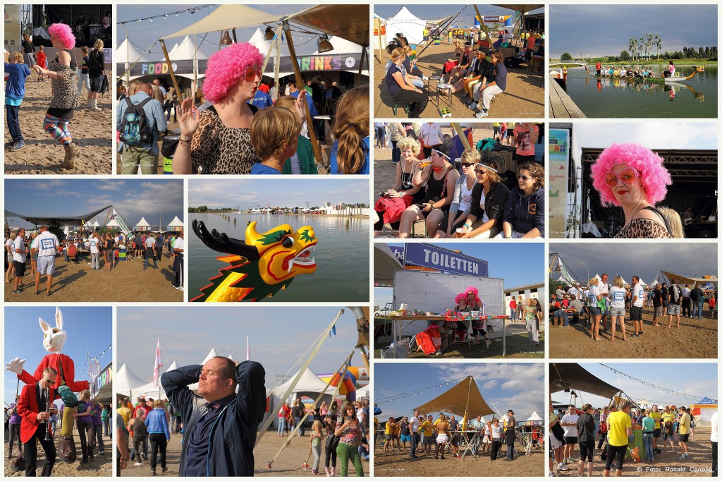 Drakenbootfestival voor collage scherpT